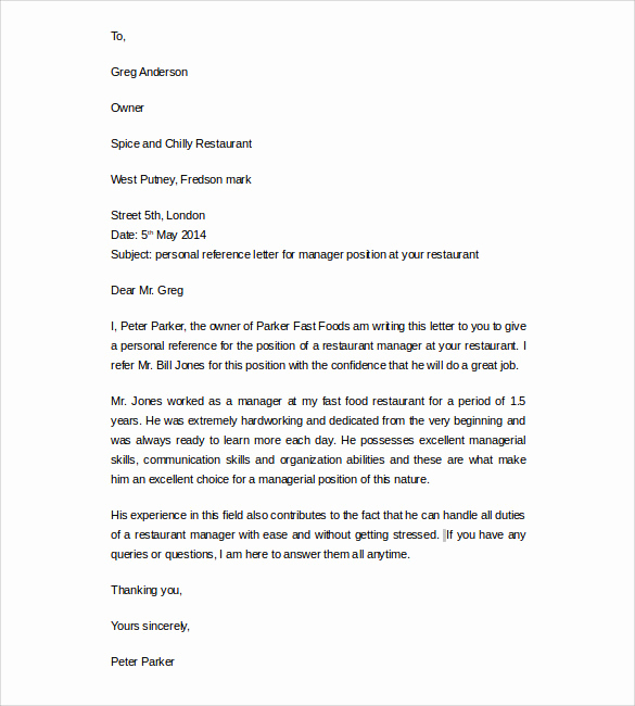 Personal Recommendation Letter Sample Best Of 11 Personal Letter formats Doc Pdf