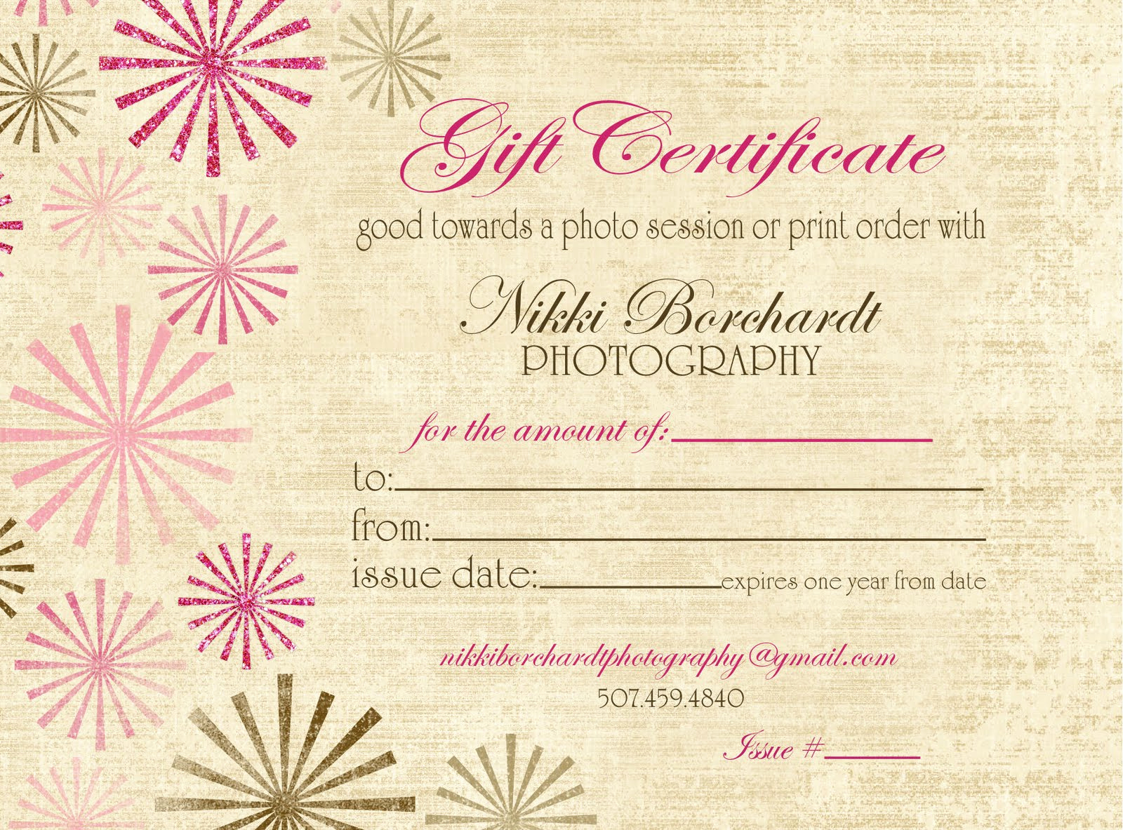 Photography Gift Certificate Template Best Of Nikki Borchardt Graphy Gift Certificate Sale