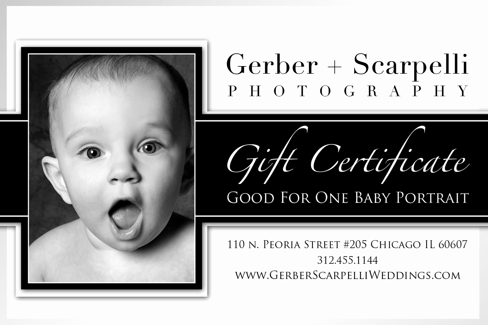Photography Gift Certificate Template Elegant orange2 Baby Session Gift Certificates