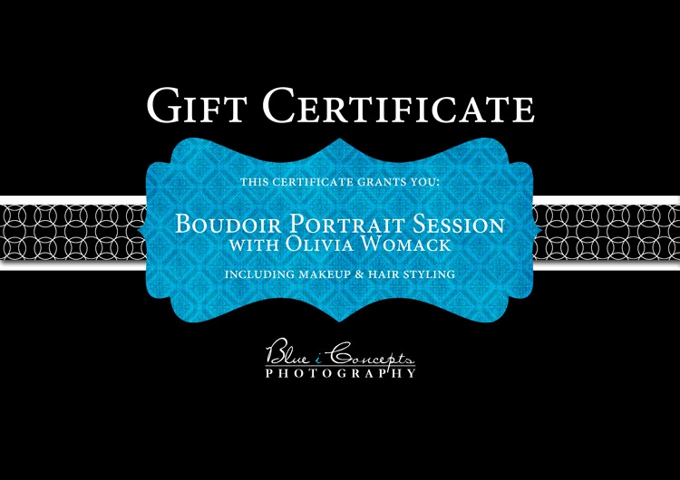 Photography Gift Certificate Template New Blue I Concepts Graphy Arizona Boudoir Photographer