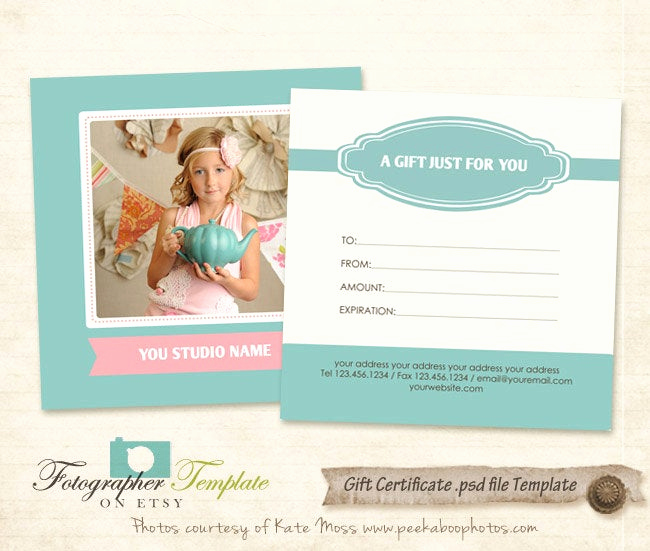 Photography Gift Certificate Template New Gift Certificate Card Template Graphy Templates G112
