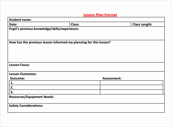 Phys Ed Lesson Plan Template Elegant Sample Physical Education Lesson Plan 14 Examples In