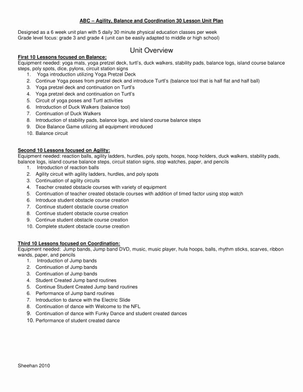 Physical Education Lesson Plan Templates Elegant 10 Physical Education Lesson Plan Samples Pdf Word
