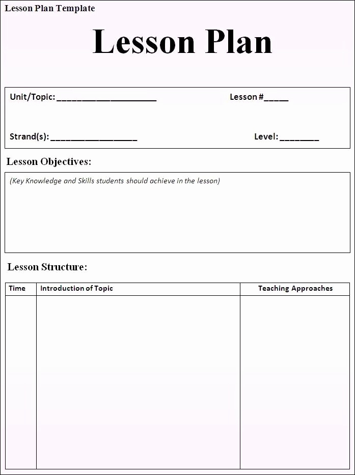 Physical Education Lesson Plans Template Luxury Lesson Plan Templates