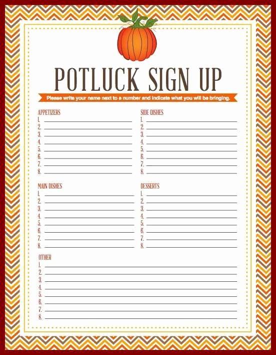 Potluck Sign Up Sheet Template Unique 24 Best Images About Potlucks On Pinterest