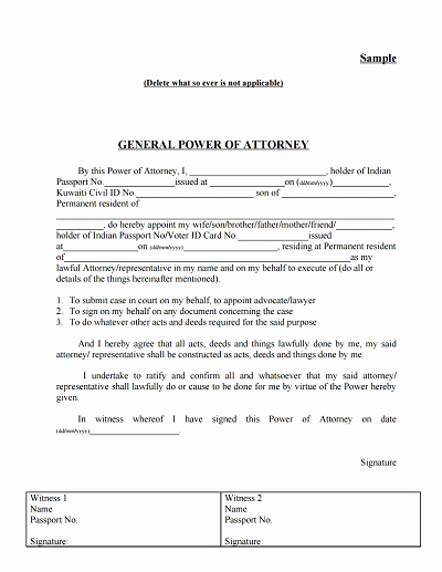 Power Of attorney form Pdf New General Power Of attorney form Download Edit Fill