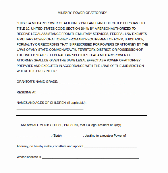 Power Of attorney Sample Letter Elegant 15 Word Power Of attorney Templates Free Download