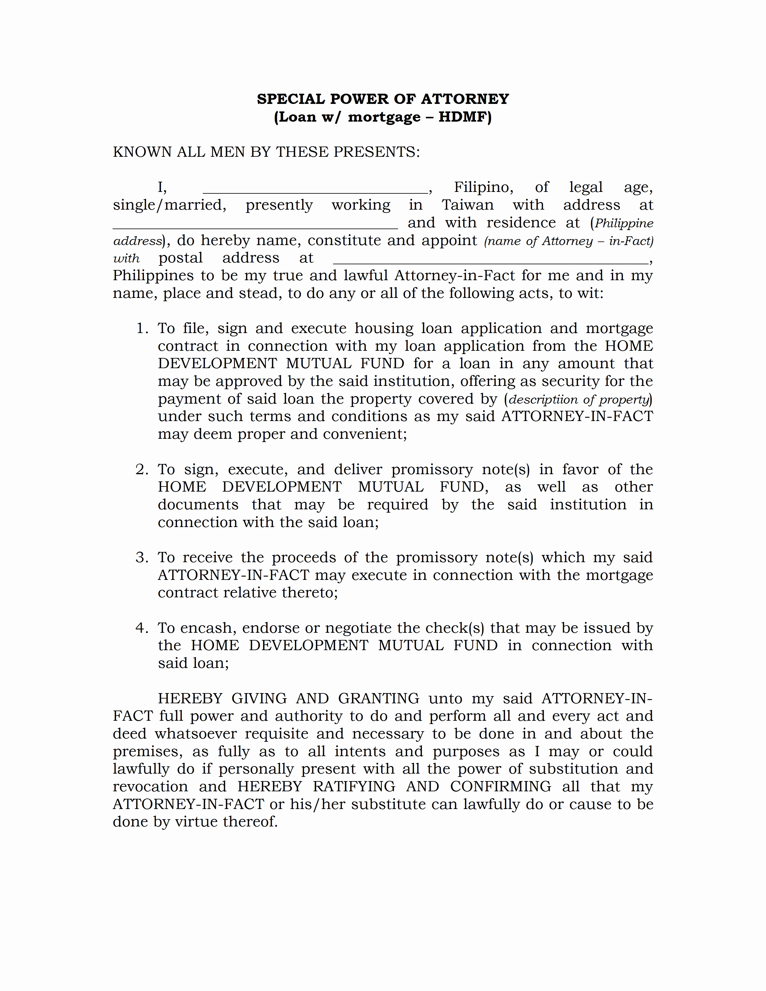 Power Of attorney Sample Letter Luxury Special Power Of attorney Letter Template