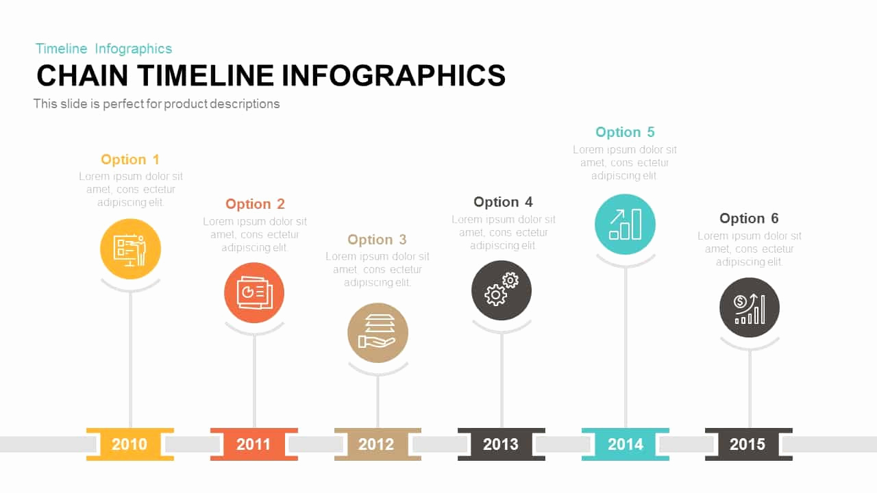 Powerpoint Timeline Template Free Beautiful Chain Timeline Infographics Powerpoint Template &amp; Keynote