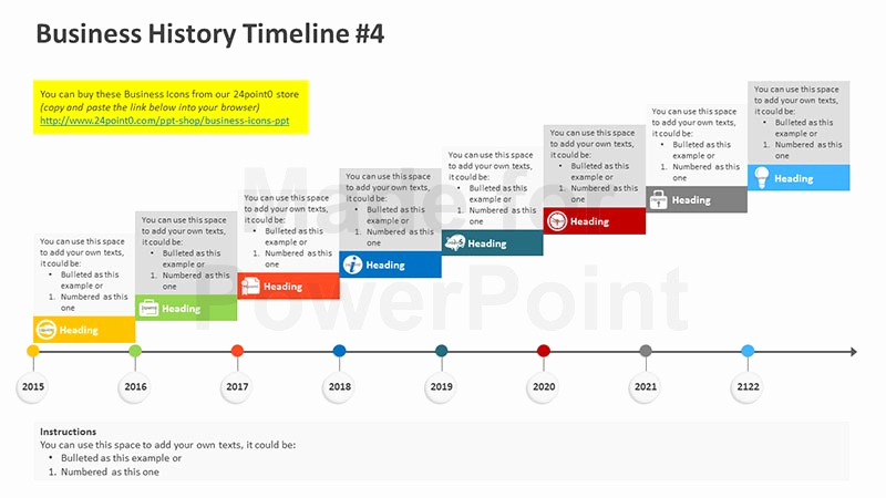 Powerpoint Timeline Template Free Best Of Business History Timeline Editable Powerpoint Template