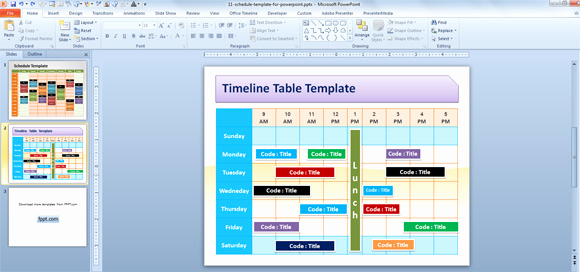 Powerpoint Timeline Template Free Fresh Free Editable Schedule Template for Powerpoint