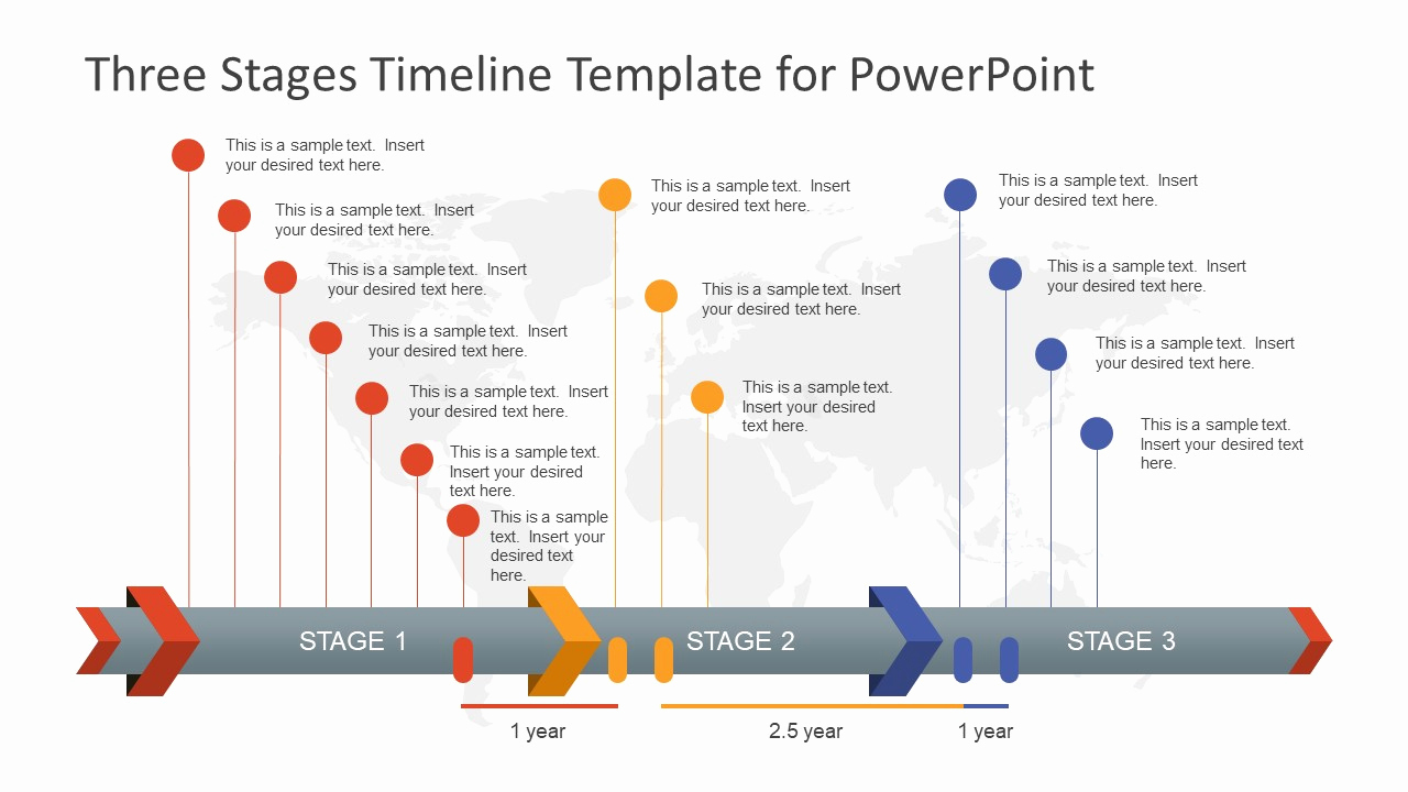 Powerpoint Timeline Template Free Unique Three Stages Timeline Template for Powerpoint Slidemodel