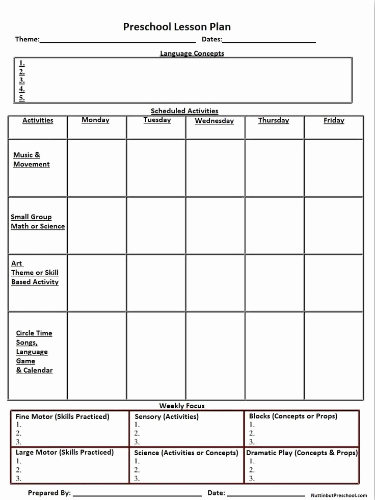Pre K Lesson Plan Templates Awesome Best 25 Preschool Lesson Template Ideas that You Will