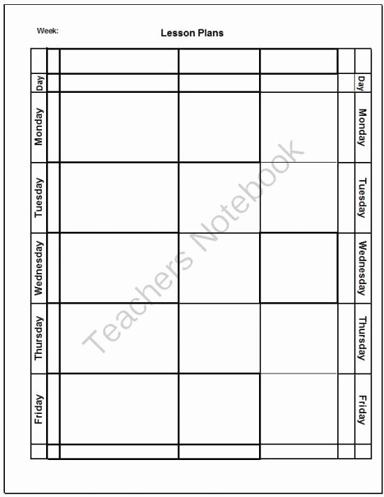 Prek Lesson Plan Template Unique Blank Lesson Plan Template From Imagination Station On