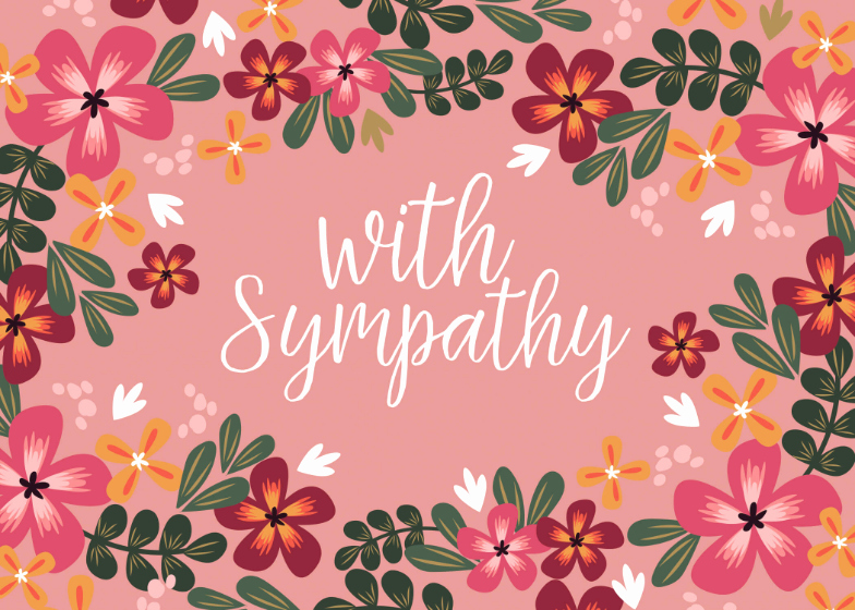 Print Out Sympathy Card Unique with Sympathy Sympathy &amp; Condolences Card Free