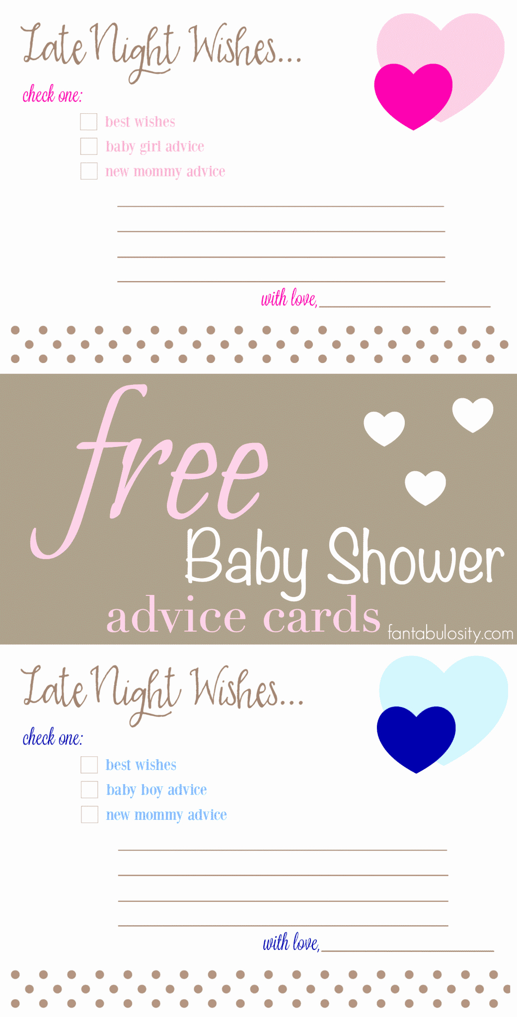 Printable Baby Shower Cards Beautiful Free Printable Baby Shower Advice &amp; Best Wishes Cards