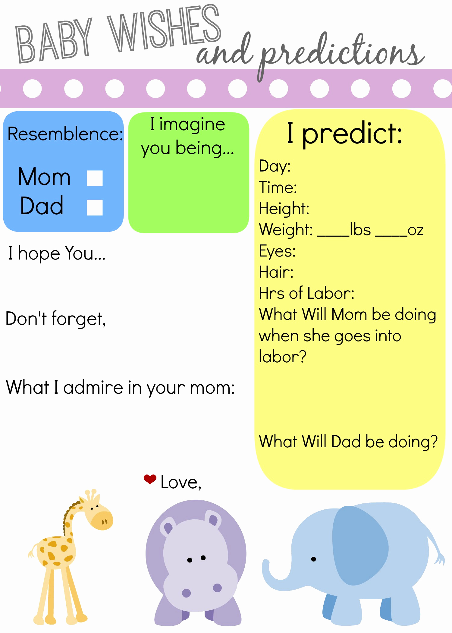 Printable Baby Shower Cards Lovely Non Game Baby Shower Ideas