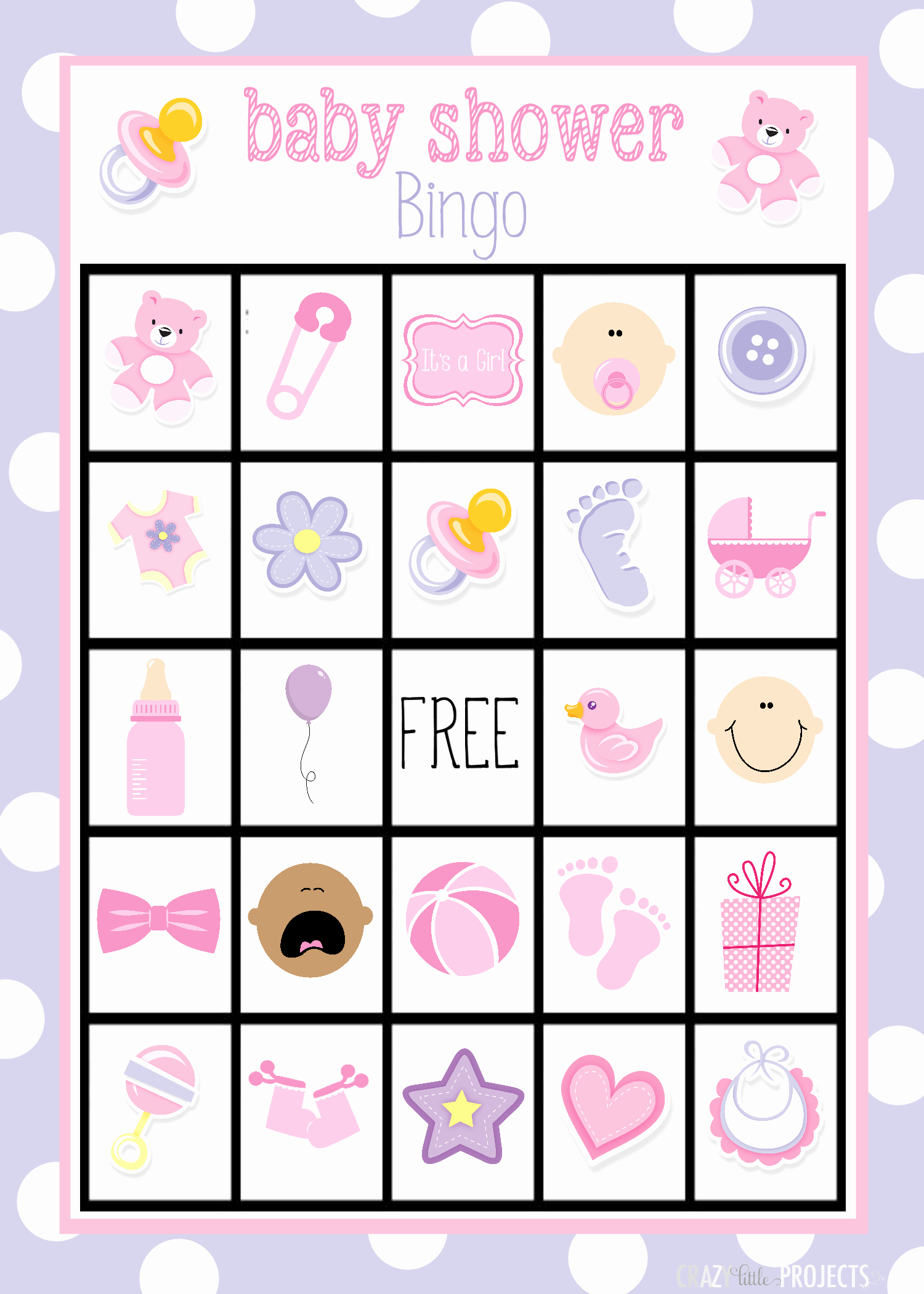Printable Baby Shower Cards New Baby Shower Bingo Cards