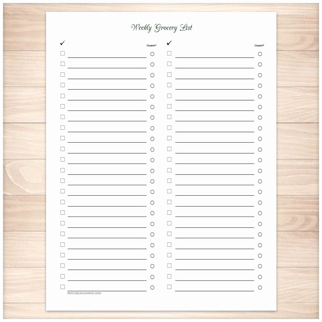 Printable Blank Grocery List Luxury 1000 Ideas About Grocery List Printable On Pinterest