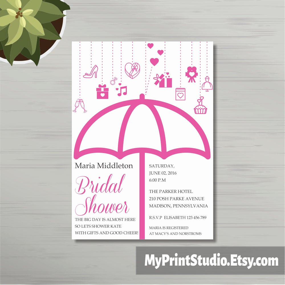 Printable Bridal Shower Invitations Lovely Bridal Shower Invitation Template Diy Printable Printed