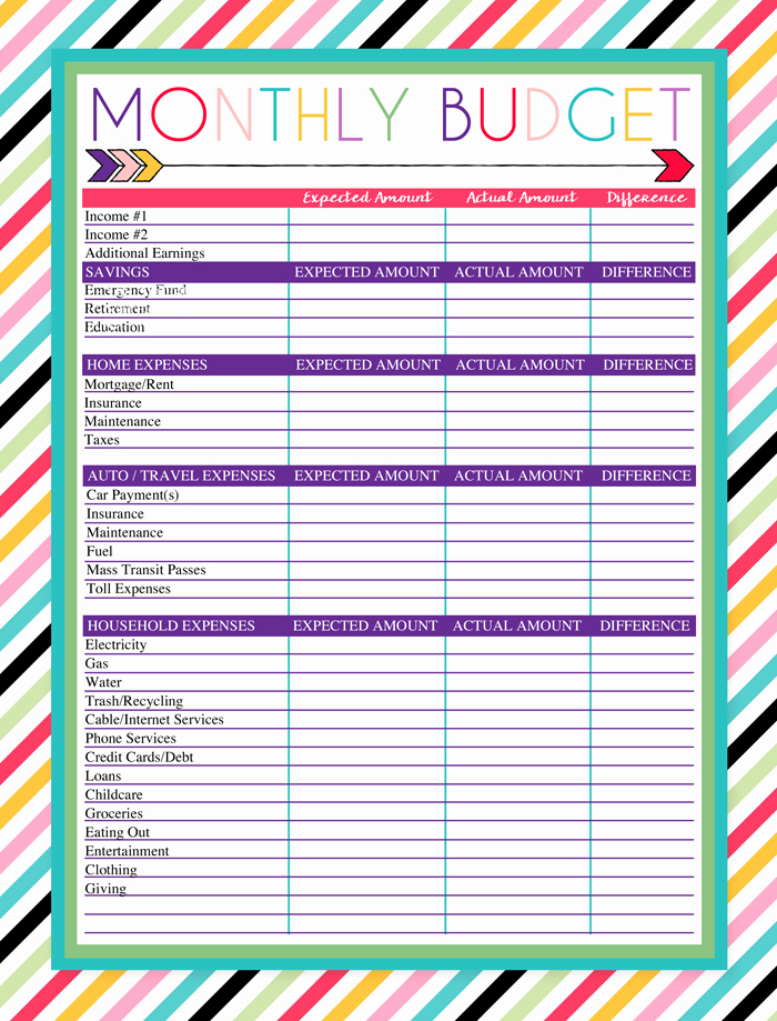 Printable Budget Worksheet Pdf Awesome I Should Be Mopping the Floor Free Printable Monthly