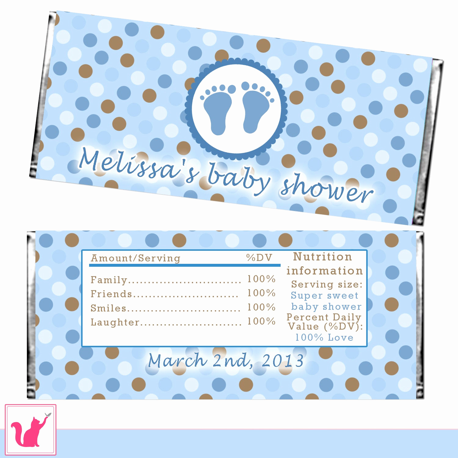 Printable Candy Bar Wrappers Elegant Candy Bar Wrapper Printable Personalized Baby Boy Shower Candy