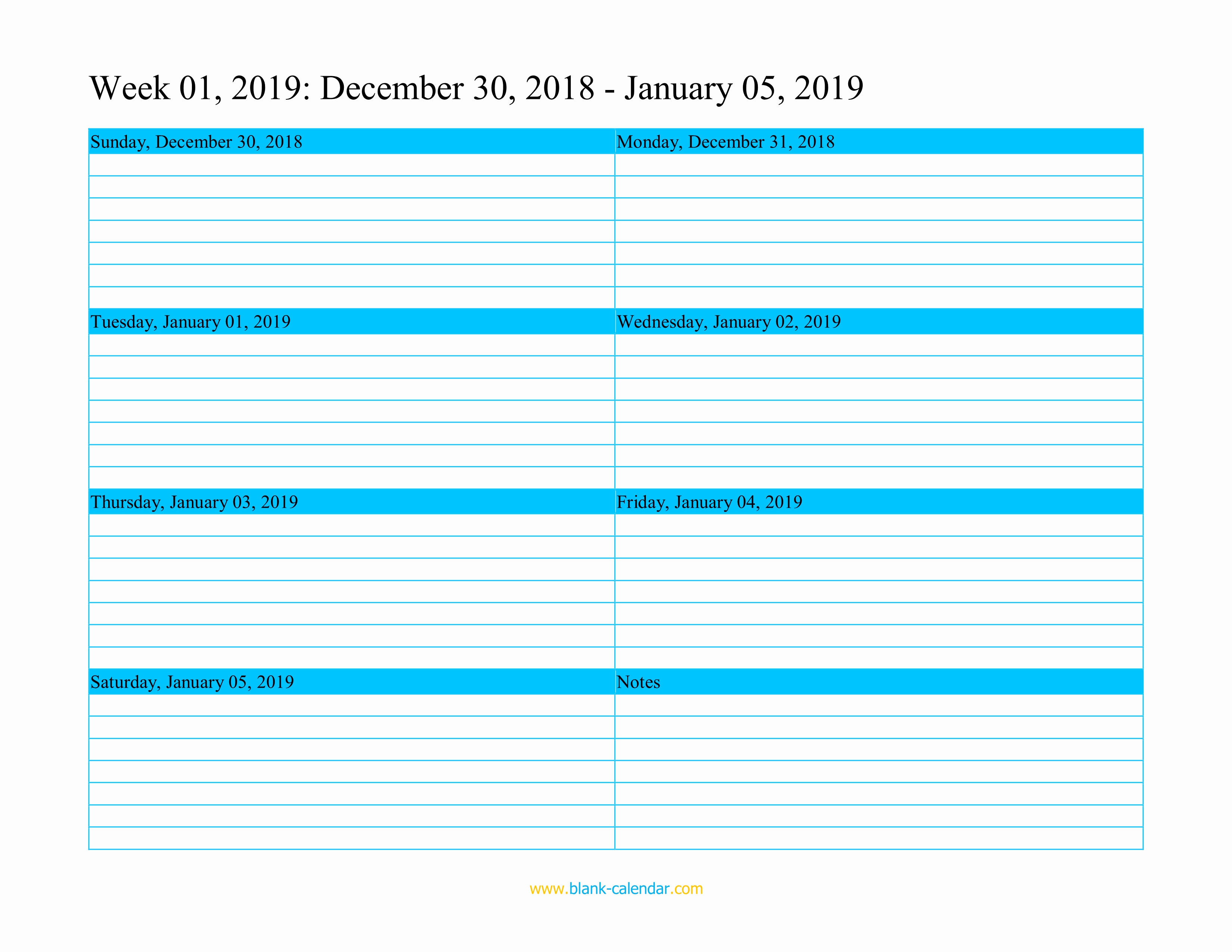 Printable Daily Planner 2019 Unique Daily Planner Printable 2019 Pdf