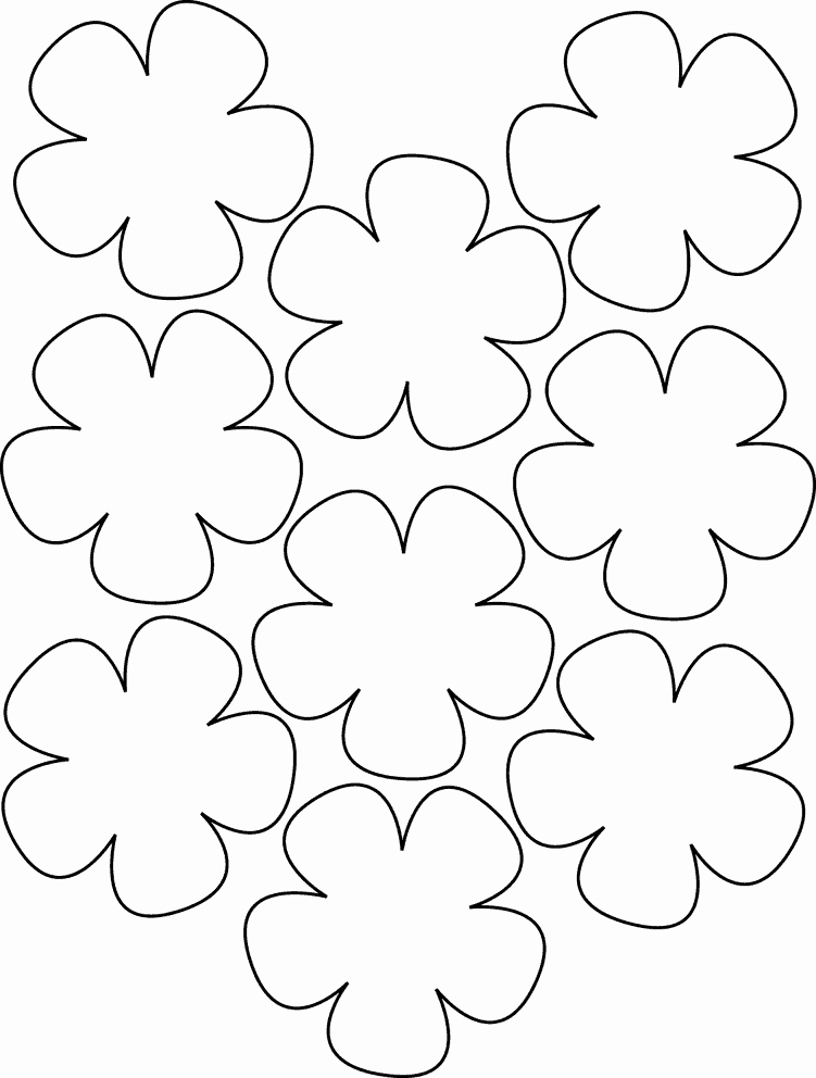 Printable Flower Template Cut Out Luxury Printable Flower Templates Coloring Home