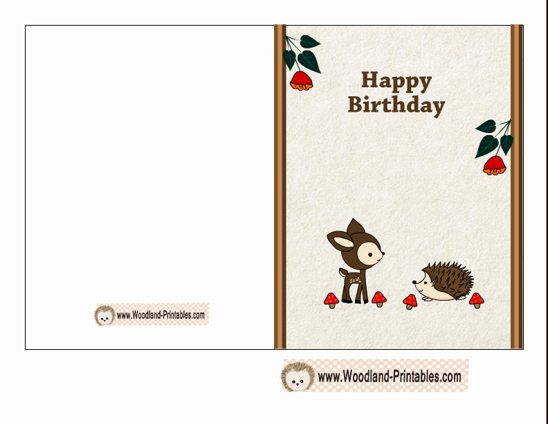 Printable Funny Birthday Card Lovely Free Printable Woodland Birthday Cards