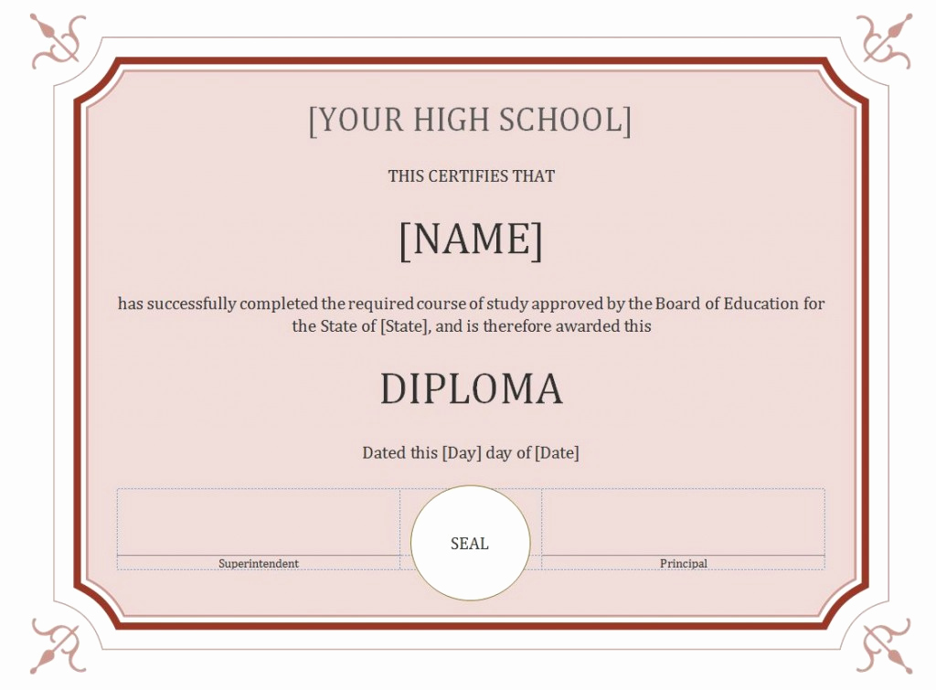 Printable High School Diploma Best Of 50 Free High School Diploma Template Printable
