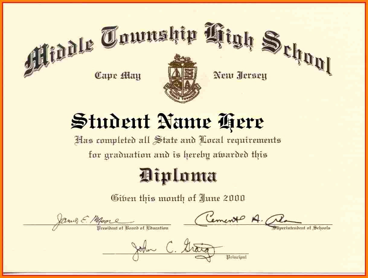 Printable High School Diploma Elegant High School Diploma Template Word Free Download