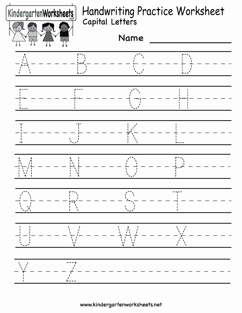 Printable Kindergarten Writing Paper Elegant Kindergarten Handwriting Practice Worksheet Printable
