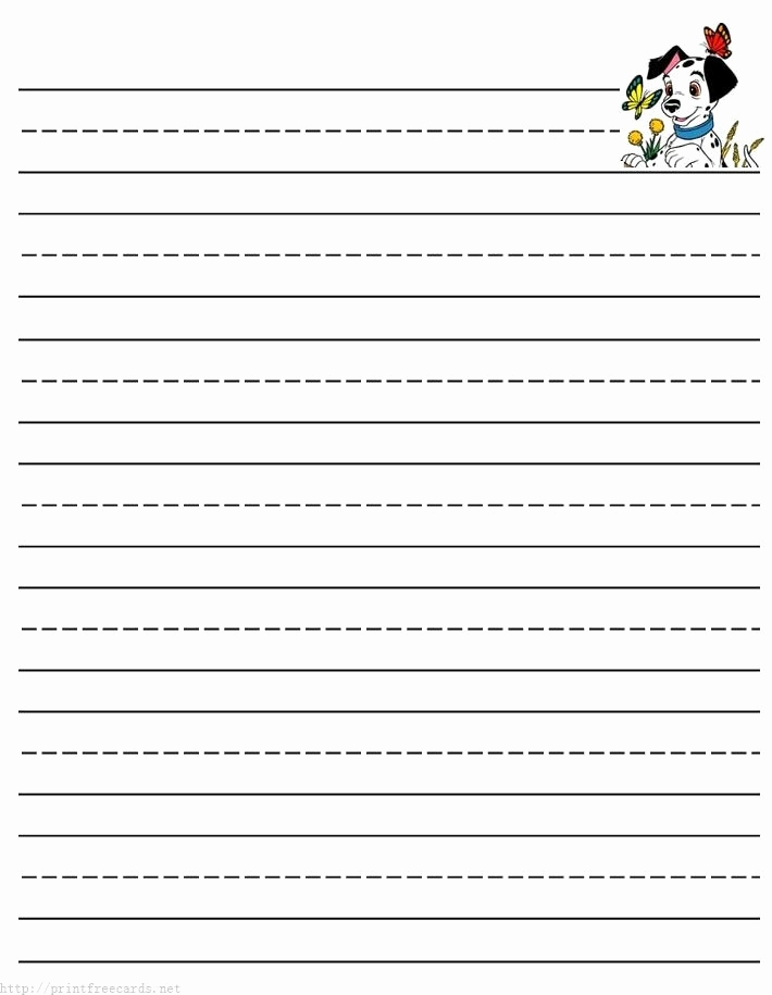 Printable Kindergarten Writing Paper Fresh Dotted Lined Paper for Kids 2018