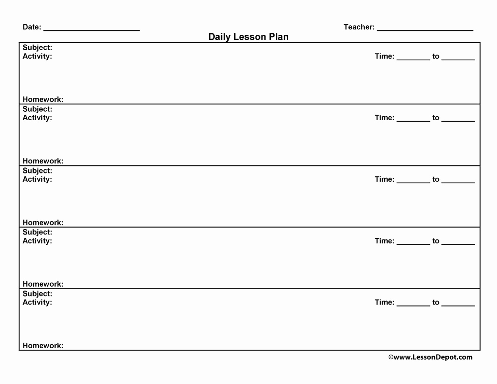 Printable Lesson Plan Template Beautiful Lesson Plans Resources