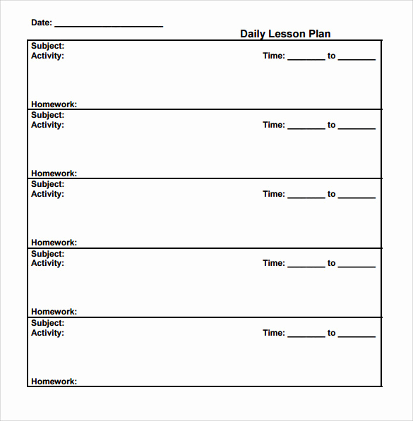 Printable Lesson Plan Template Unique Sample Lesson Plan 6 Documents In Pdf Word