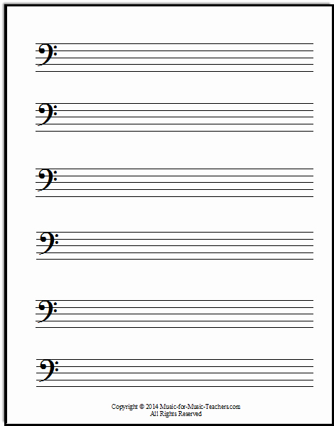 Printable Music Staff Paper Fresh Staff Paper Pdfs Download Free Staff Paper