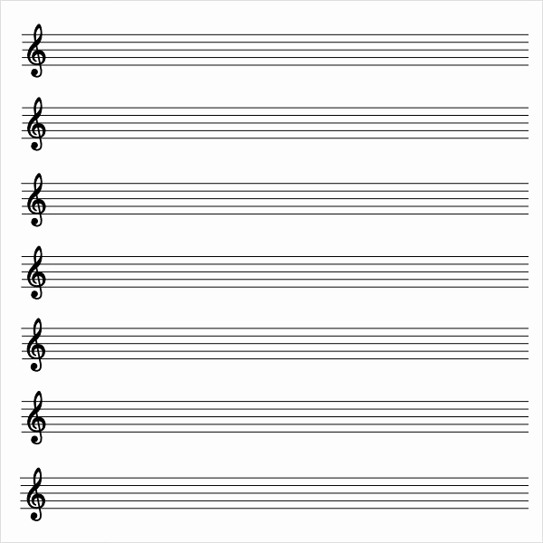 Printable Music Staff Paper Inspirational Music Staff Paper 8 Free Download for Pdf Word