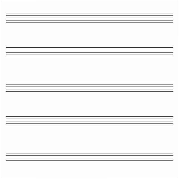 Printable Music Staff Paper Inspirational Sample Printable Staff Paper 6 Documents In Pdf