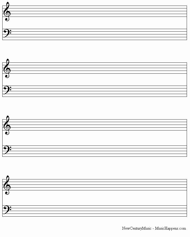 Printable Music Staff Paper New Music Paper to Print