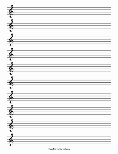 Printable Music Staff Paper Unique Printable Staff Paper Teaching Music In 2019