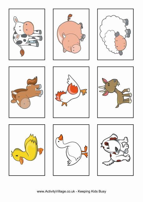 Printable Pictures Of Animals Fresh Farm Animal Snap Cards toddlers