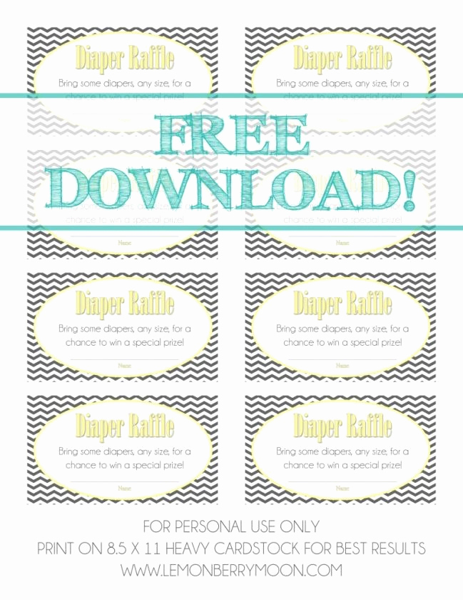 Printable Raffle Tickets Pdf Awesome Free Download Baby Shower Diaper Raffle Tickets
