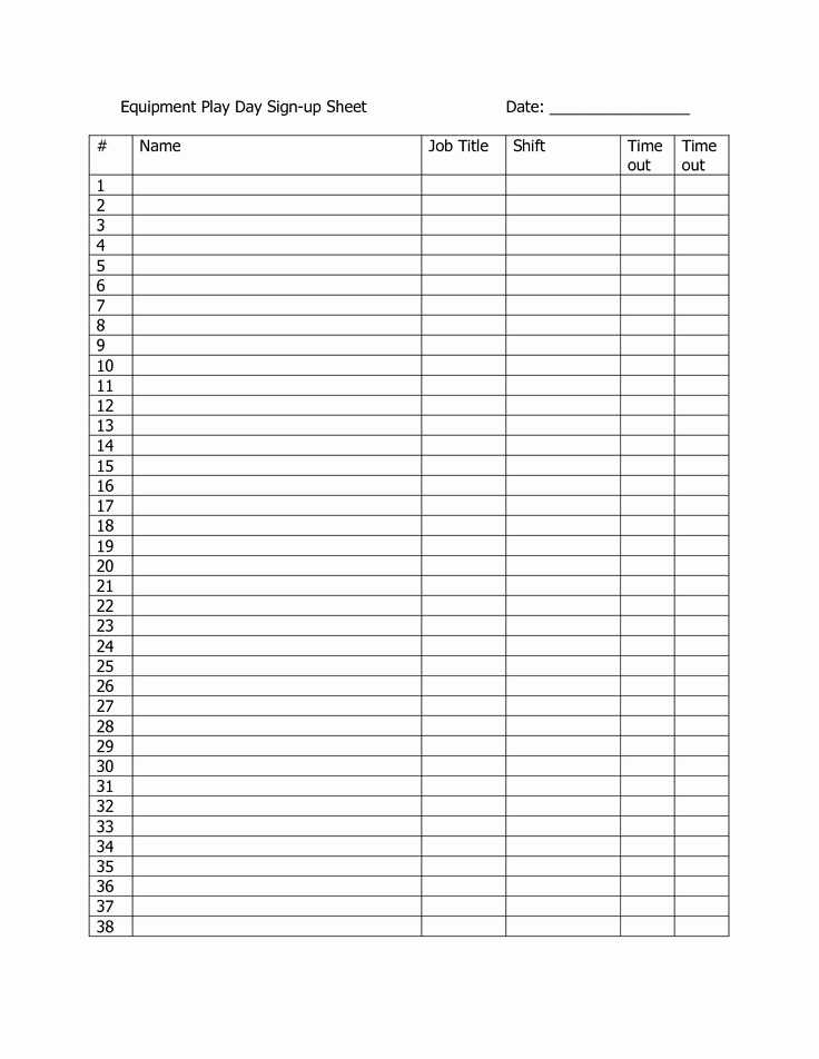 Printable Sign In Sheet Luxury Best 25 Sign In Sheet Ideas On Pinterest