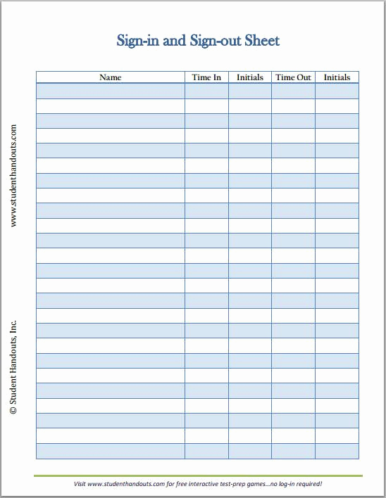Printable Sign In Sheet Luxury Free Printable Sign Up Sheets