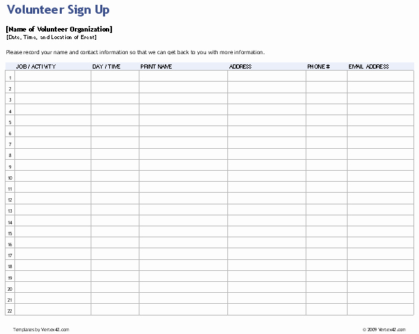 Printable Sign Up Sheet Inspirational Sign Up Sheets Potluck Sign Up Sheet