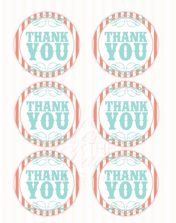 Printable Thank You Tags Best Of Vintage Circus Party Printable Thank You Tags Instant