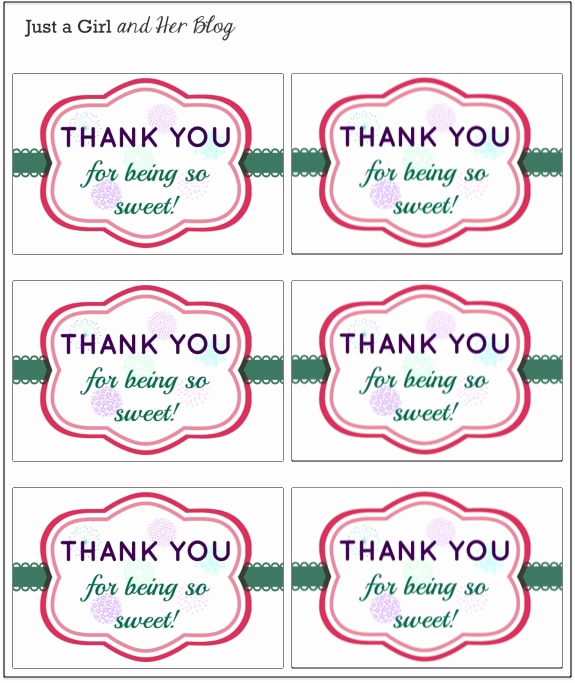 Printable Thank You Tags Lovely A Sweet and Simple Thank You Gift with Free Printable
