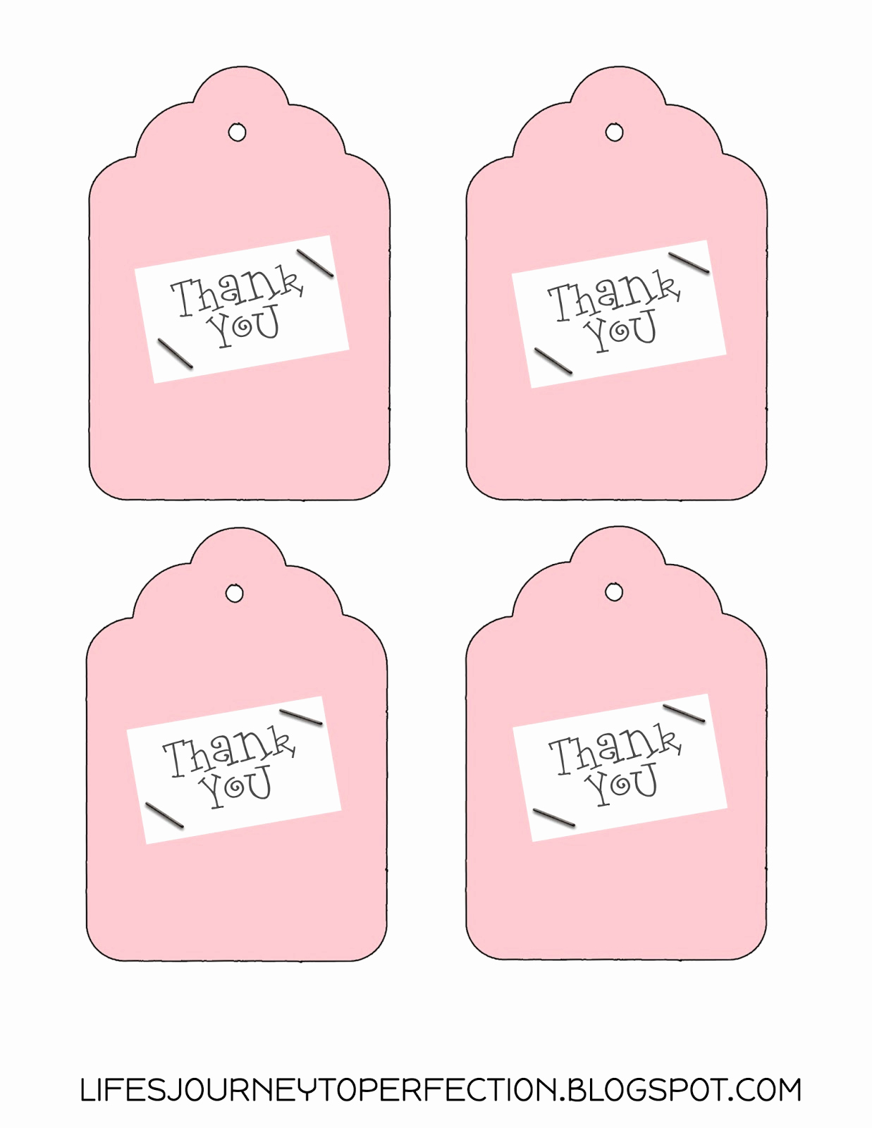 Printable Thank You Tags Luxury Life S Journey to Perfection Thank You Gift Idea and Free