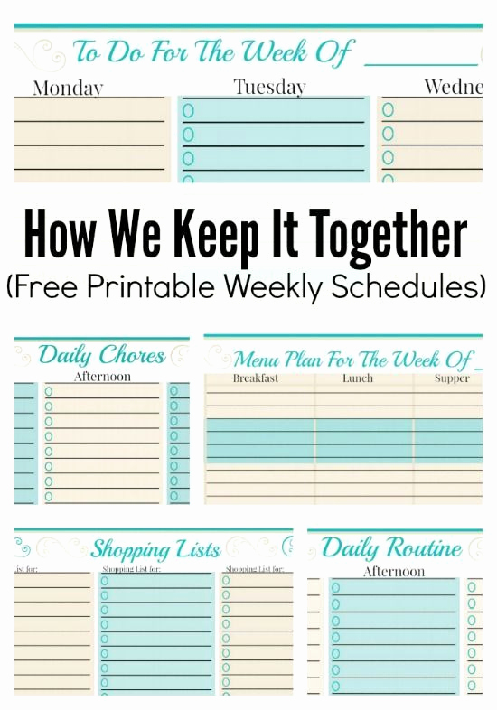 Printable Weekly Planner Template Beautiful How We Keep It to Her and Free Weekly Planner Templates