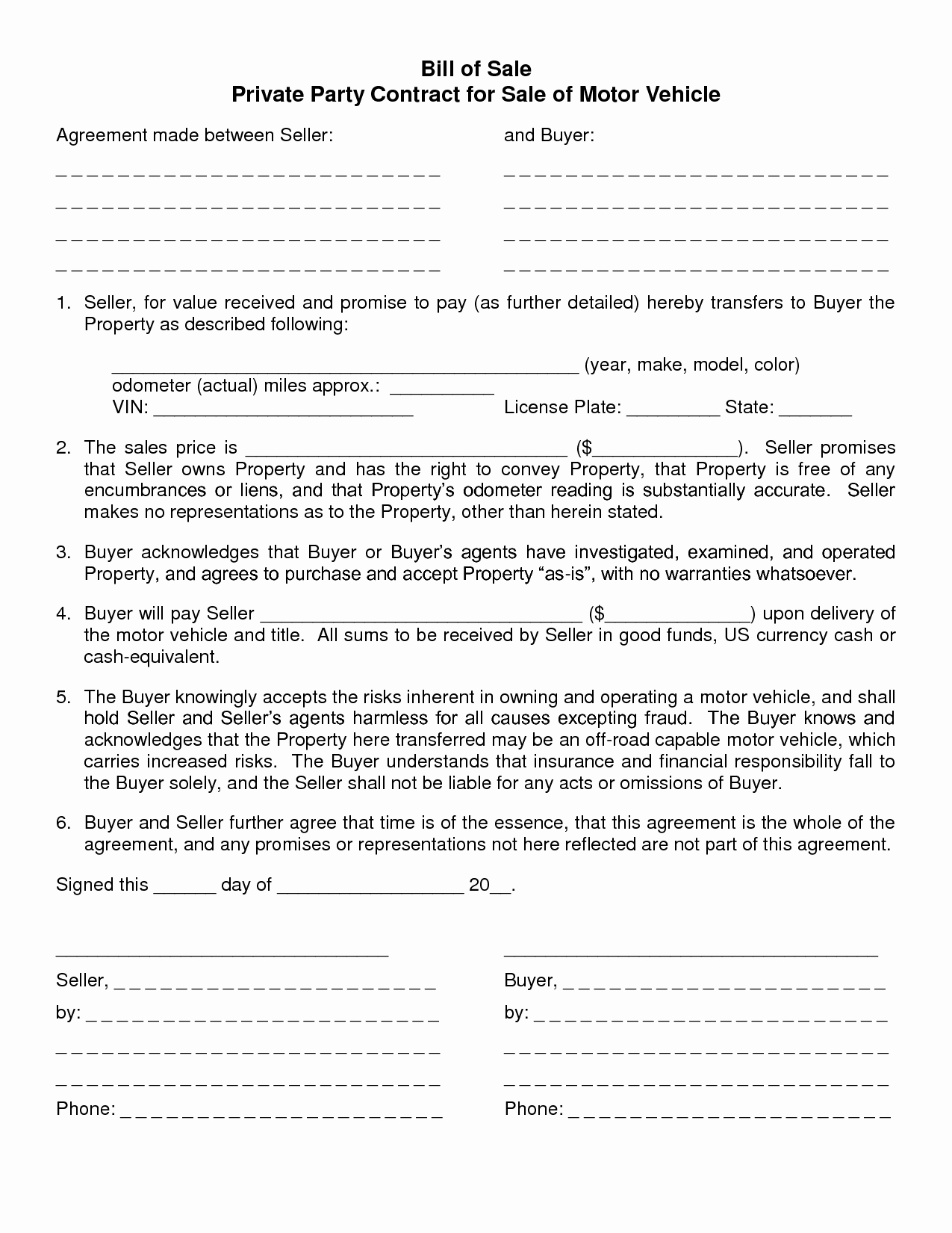 Private Car Sale Contract Payments New Agreement Template Category Page 13 Efoza